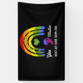 Semicolon Mental Health Awareness laat uw Spandoek (Verticaal)