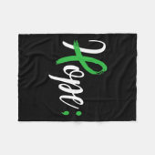 Semicolon Mental Health Awareness Maand Ondersteun Fleece Deken (Voorkant (Horizontaal))