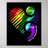 Semicolon Mental Health Awareness Poster (Voorkant)