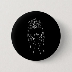 Semicolon Mental Health Awareness Ronde Button 5,7 Cm