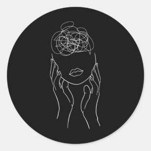 Semicolon Mental Health Awareness Ronde Sticker