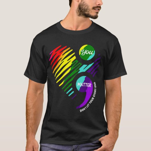 Semicolon Mental Health Awareness Shirt (Voorkant)