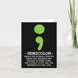 Semicolon Mental Health Awareness Suicide Preventi Kaart