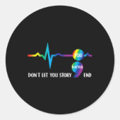 Semicolon Mental Health Awareness Suicide Preventi Ronde Sticker (Voorkant)