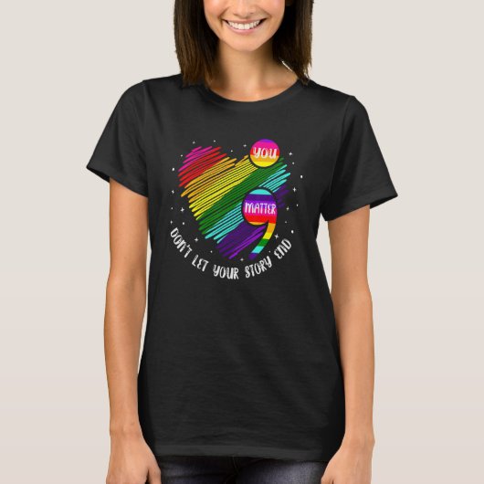 Semicolon Mental Health Awareness T-shirt (Voorkant)