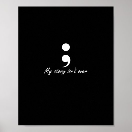 Semicolon Mijn verhaal is niet over longsleeve Poster (Voorkant)