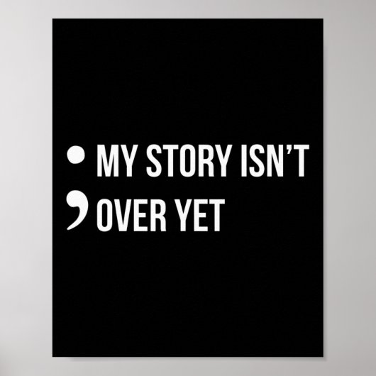 Semicolon Mijn verhaal is nog niet over zelfmoordb Poster (Voorkant)