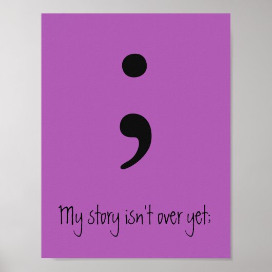 Semicolon / Mijn verhaal is nog niet voorbij; Poster (Voorkant)