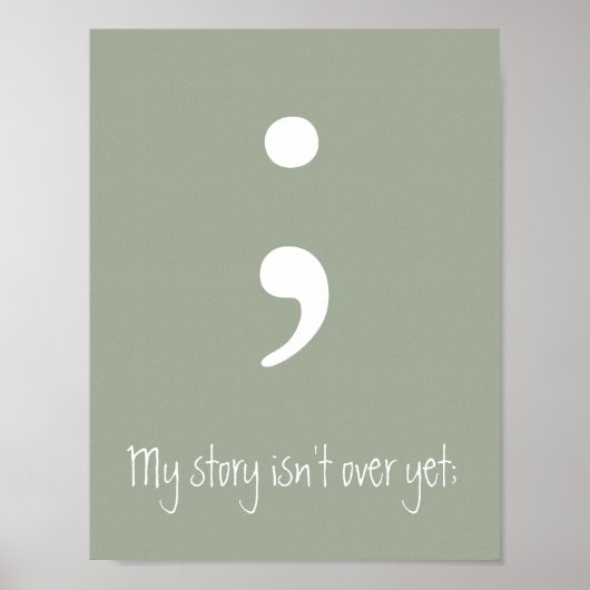 Semicolon / Mijn verhaal is nog niet voorbij; Poster (Voorkant)