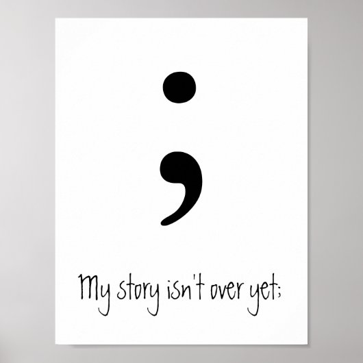 Semicolon / Mijn verhaal is nog niet voorbij; Poster (Voorkant)