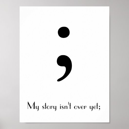 Semicolon / Mijn verhaal is nog niet voorbij; Poster (Voorkant)