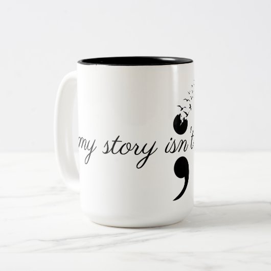 Semicolon - Mijn verhaal: Mok van tweetone koffie (Voorkant links)