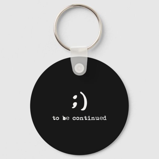 Semicolon om zelfmoordbewustzijn te blijven sleutelhanger (Voorkant)