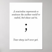 Semicolon-poster Poster (Voorkant)