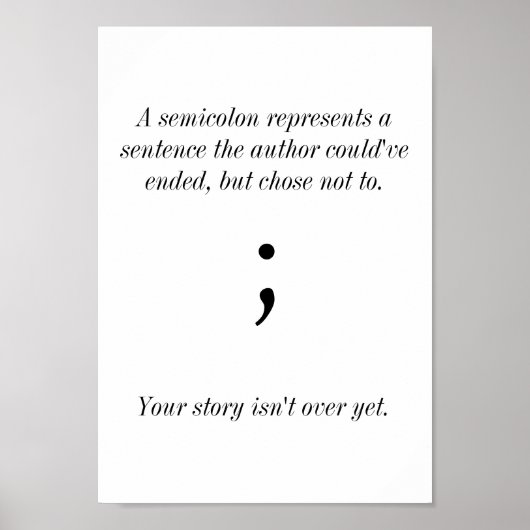 Semicolon-poster Poster (Voorkant)