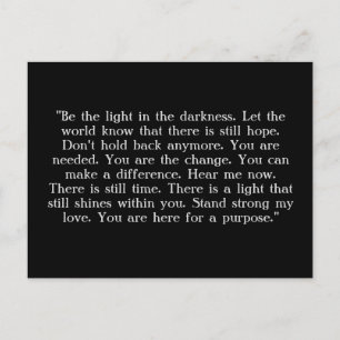 Semicolon Project "Blijf"-briefkaart Briefkaart