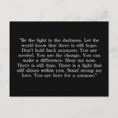 Semicolon Project "Blijf"-briefkaart Briefkaart (Voorkant)