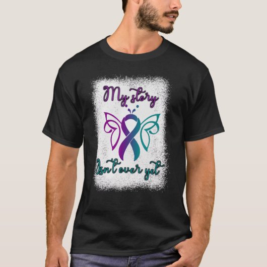 Semicolon Project Butterfly Depression Awareness M T-shirt (Voorkant)