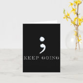 Semicolon Project Mental Health Awareness Kaart (Gele Bloem)