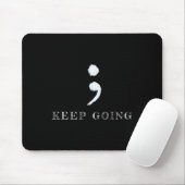 Semicolon Project Mental Health Awareness Muismat (Met muis)