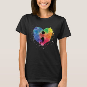 Semicolon Project Mental Health Awareness T-shirt