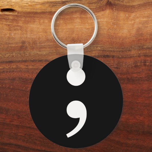 Semicolon Sleutelhanger (Voorkant)