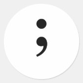 Semicolon Sticker (Voorkant)