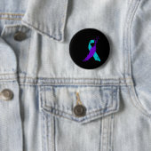 Semicolon Suicide Awareness Ribbon Ronde Button 5,7 Cm (In situ)