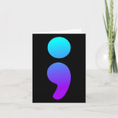 Semicolon Suicide Awareness Semi Colon Suicide Pre Kaart (Voorkant)