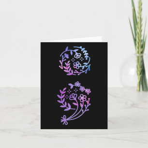 Semicolon Suicide Prevention Awareness Flower Blau Kaart