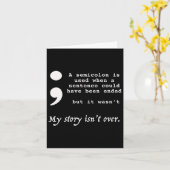 Semicolon Suicide Prevention Awareness Kaart (Gele Bloem)