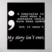Semicolon Suicide Prevention Awareness Poster (Voorkant)