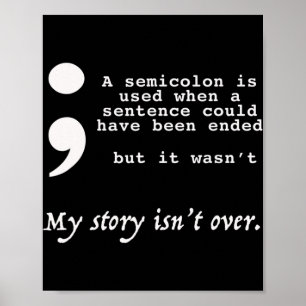 Semicolon Suicide Prevention Awareness Poster