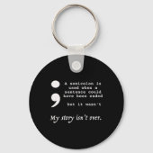 Semicolon Suicide Prevention Awareness Sleutelhanger (Voorkant)