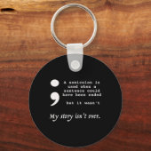 Semicolon Suicide Prevention Awareness Sleutelhanger (Voorkant)