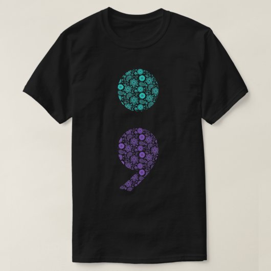 Semicolon Suicide Prevention Awareness T-Shirt (Design voorkant)