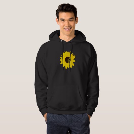 Semicolon Sunflower Hoodie (Voorkant volledig)