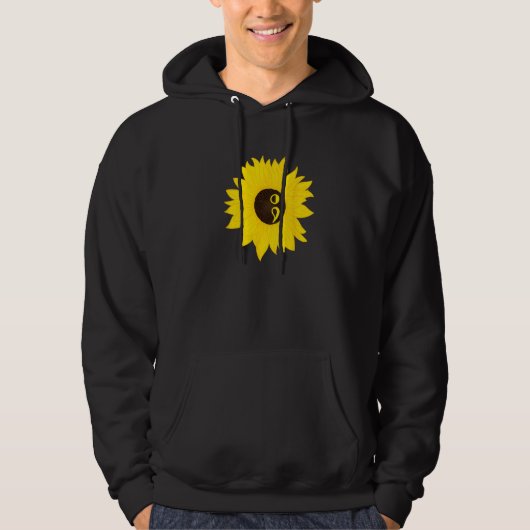 Semicolon Sunflower Hoodie (Voorkant)