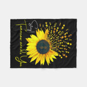 Semicolon Sunflower Suicide Prevention Awareness S Fleece Deken (Voorkant (Horizontaal))