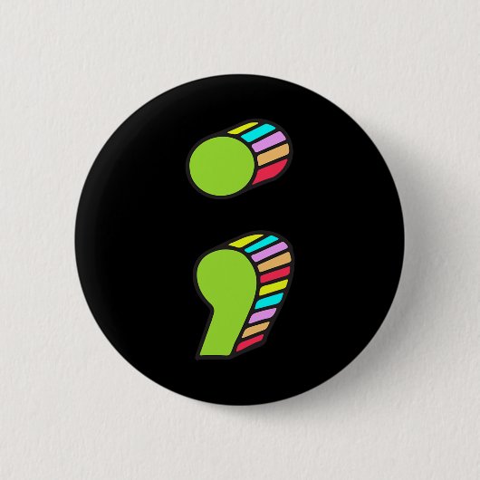 Semicolon T Ronde Button 5,7 Cm (Voorkant)