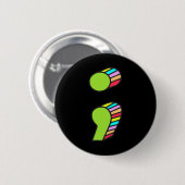 Semicolon T Ronde Button 5,7 Cm (Voorkant /achterkant)