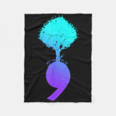 Semicolon Tree Suicide Prevention Awareness Fleece Deken (Voorkant)