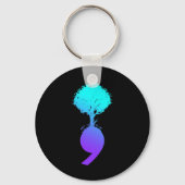 Semicolon Tree Suicide Prevention Awareness Sleutelhanger (Achterkant)