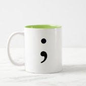 Semicolon Tweekleurige Koffiemok (Links)
