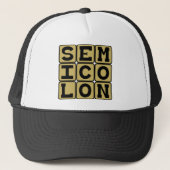 Semicolon, type punctie trucker pet (Voorkant)