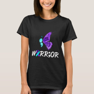 Semicolon Vlinder Zelfmoord Preventie Bewustzijn 1 T-shirt