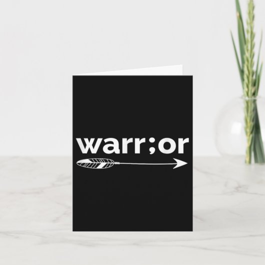 Semicolon Warrior Suicide Prevention Awareness Kaart (Voorkant)