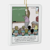 Semicolon "Winky Face" Cartoon leraar Keramisch Ornament (Rechts)