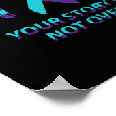 Semicolon zelfmoord bewustzijn geestelijke gezondh poster (Hoek)