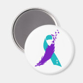 Semicolon zelfmoord bewustzijn lint magneet (Voorkant / Achterkant)